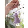 Clayre & Eef 65376 Colgante decorativo conejo 6x1x10 cm Violeta