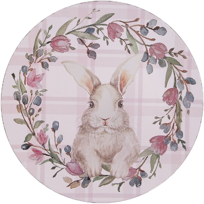 Clayre & Eef 65380 Mantel individual Ø 33x1 cm Rosa