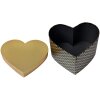 Clayre & Eef 65459 Cajas de Almacenaje Corazón 3 Piezas Oro 27x24x15 cm