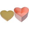 Clayre & Eef 65460 Cajas de Almacenaje Corazón 3 Piezas Rosa 27x24x15 cm