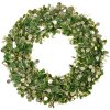 Clayre & Eef 65489 Guirnalda de Navidad Ø 30x4 cm Gris Blanco