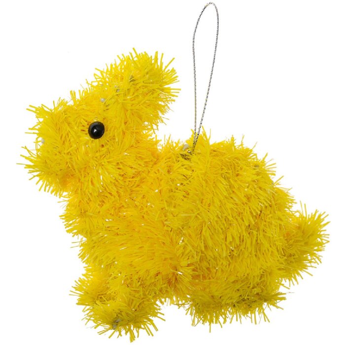 Clayre & Eef 65504 Decoración Colgante Conejo 11x5x14 cm Amarillo