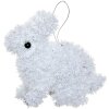 Clayre & Eef 65505 Decoración colgante conejo 11x5x14 cm Blanco