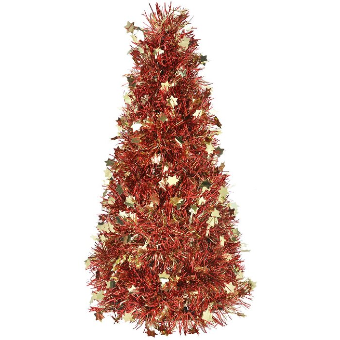 Clayre & Eef 65519 Decoración Árbol de Navidad Oro Ø 12x27 cm