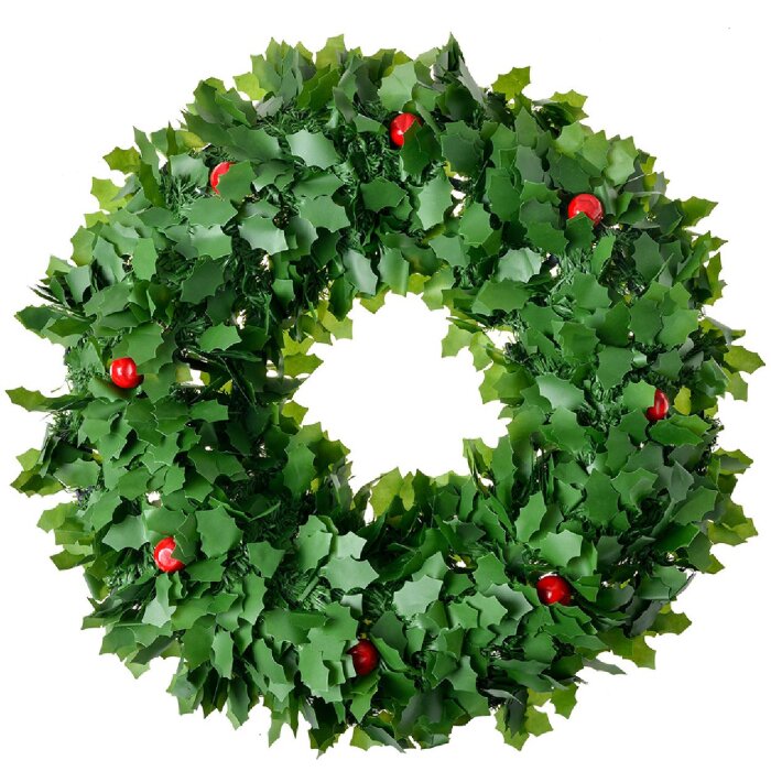 Clayre & Eef 65523 Corona de Navidad Verde Ø 40x6 cm