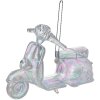 Clayre & Eef 65605 Colgante decorativo Scooter a motor 12x4x8 cm Color plata