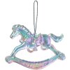 Clayre & Eef 65608 Percha decorativa caballo balancín 8x1x6 cm en color plata