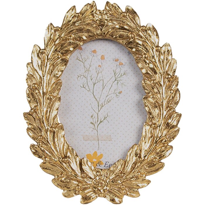 Clayre & Eef 2F1050 Marco de fotos 10x2x13 cm / 7x9 cm Color oro