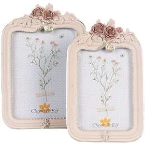 Clayre & Eef 2F1054 Marco Rosa 16x2x25 cm 13x18 cm Romántico