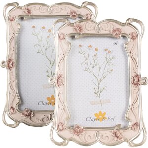 Clayre & Eef 2F1055 Marco Rosa 16x2x21 cm 10x15 cm Romántico