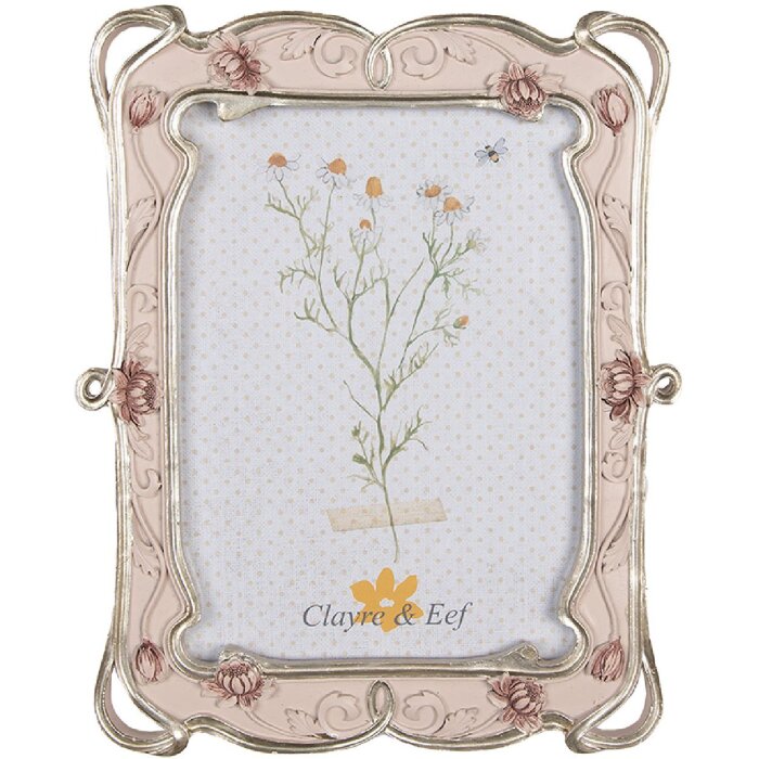Clayre & Eef 2F1056 Marco de fotos 19x2x24 cm / 13x18 cm Rosa