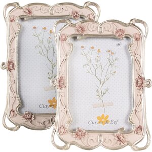 Clayre & Eef 2F1056 Marco de fotos 19x2x24 cm / 13x18 cm Rosa