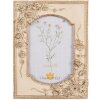 Clayre & Eef 2F1057 Marco de fotos 16x3x21 cm / 10x15 cm Beige Color oro