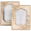 Clayre & Eef 2F1057 Marco de fotos 16x3x21 cm / 10x15 cm Beige Color oro
