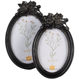 Clayre & Eef 2F1063 Marco de fotos 16x3x24 cm / 13x18 cm Negro