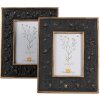 Clayre & Eef 2F1065 Marco de fotos 20x2x25 cm / 10x15 cm Color negro dorado