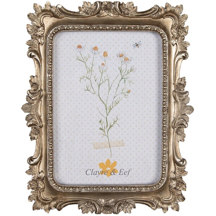 Clayre & Eef 2F1072 Marco de fotos 19x2x24 cm / 13x18 cm Color oro