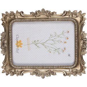 Clayre & Eef 2F1072 Marco de fotos 19x2x24 cm / 13x18 cm Color oro