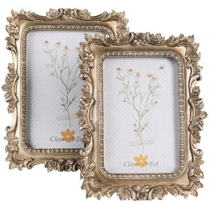 Clayre & Eef 2F1072 Marco de fotos 19x2x24 cm / 13x18 cm Color oro