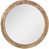 Clayre & Eef 52S305 Espejo de Pared Redondo Marrón Verde Ø 60x6 cm