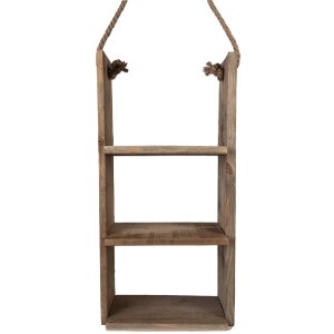 Clayre & Eef 5H0686 Estante de pared 28x16x59 cm Marrón