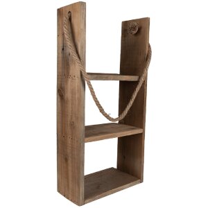 Clayre & Eef 5H0686 Estante de pared 28x16x59 cm Marrón
