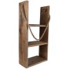 Clayre & Eef 5H0686 Estante de pared 28x16x59 cm Marrón
