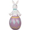 Clayre & Eef 5MG0027 Decoración Conejo 41x39x91 cm Blanco Morado