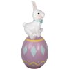 Clayre & Eef 5MG0027 Decoración Conejo 41x39x91 cm Blanco Morado