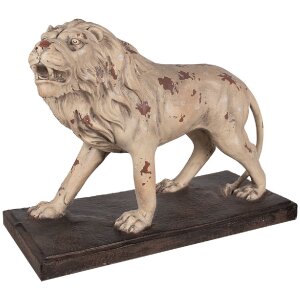 Clayre & Eef 5MG0029 Decoración León 55x23x40 cm Beige Marrón