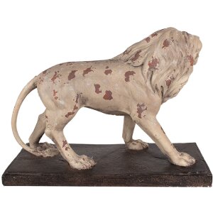 Clayre & Eef 5MG0029 Decoración León 55x23x40 cm Beige Marrón