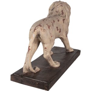 Clayre & Eef 5MG0029 Decoración León 55x23x40 cm Beige Marrón