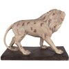 Clayre & Eef 5MG0029 Decoración León 55x23x40 cm Beige Marrón