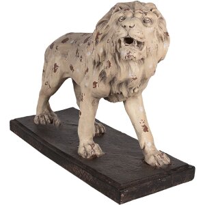 Clayre & Eef 5MG0030 Decoración León 55x23x40 cm Beige Marrón