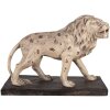 Clayre & Eef 5MG0030 Decoración León 55x23x40 cm Beige Marrón