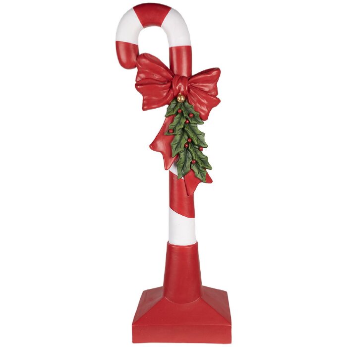 Clayre & Eef 5PR0127 Decoración Bastón de Caramelo 35x23x100 cm Rojo Blanco