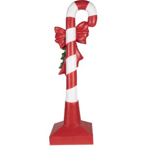 Clayre & Eef 5PR0127 Decoración Bastón de Caramelo 35x23x100 cm Rojo Blanco
