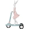 Clayre & Eef 5PR0133 Conejo decorativo 42x16x62 cm Blanco Rosa para el hogar