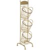 Clayre & Eef 5Y0643GO Estantería de hierro con cestas 30x25x98 cm Color dorado