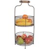Clayre & Eef 5Y1191 Estante de hierro con cestas Ø 25x59 cm Marrón