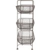 Clayre & Eef 5Y1192 Estantería de hierro con cestas 35x26x71 cm Marrón