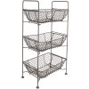Clayre & Eef 5Y1192 Estantería de hierro con cestas 35x26x71 cm Marrón