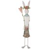 Clayre & Eef 5Y1217 Decoración Conejo Blanco Rosa 22x12x88 cm