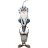 Clayre & Eef 5Y1221 Decoración Enano Azul Blanco 19x18x67 cm
