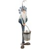 Clayre & Eef 5Y1221 Decoración Enano Azul Blanco 19x18x67 cm