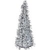 Clayre & Eef 65537L Decoración Árbol de Navidad Plata Ø 18x46 cm