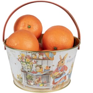 Clayre & Eef 6BL0107 Cesta Ø 19x10 cm Blanco