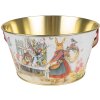Clayre & Eef 6BL0108 Cesta de almacenaje Blanco Azul Rojo Ø 19x10 cm