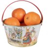 Clayre & Eef 6BL0108 Cesta de almacenaje Blanco Azul Rojo Ø 19x10 cm