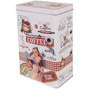 Clayre & Eef 6BL0128 Lata Blanco Rojo 8x12x19 cm